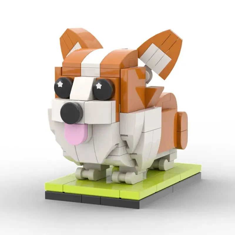 Custom Corgi Brick Figure | Personalized 3D Dog Portrait