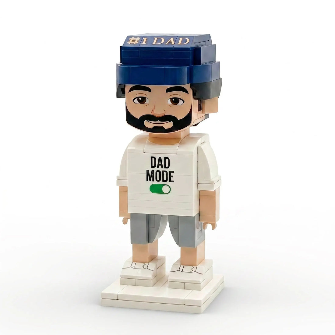 Dad Mode ON | Personalized Father's Day 3D Brick Figure Custom Photo Gift