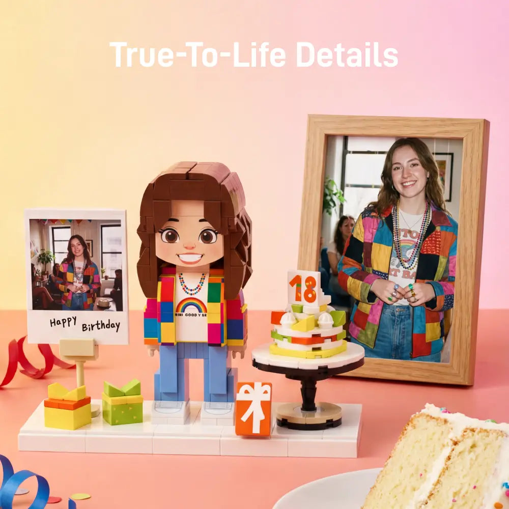 Mini U Birthday | Personalized 3D Brick Figure Milestone Edition Mini U