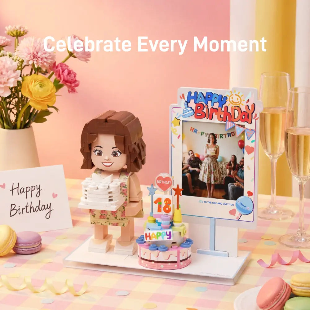 Mini U Birthday | Personalized 3D Brick Figure Fashion Portrait Mini U
