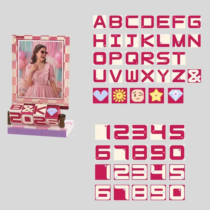 Mini U Love In Motion | Personalized Couple 3D Brick Figure & Rotating Acrylic Photo Frame Keepsake Mini U Collection