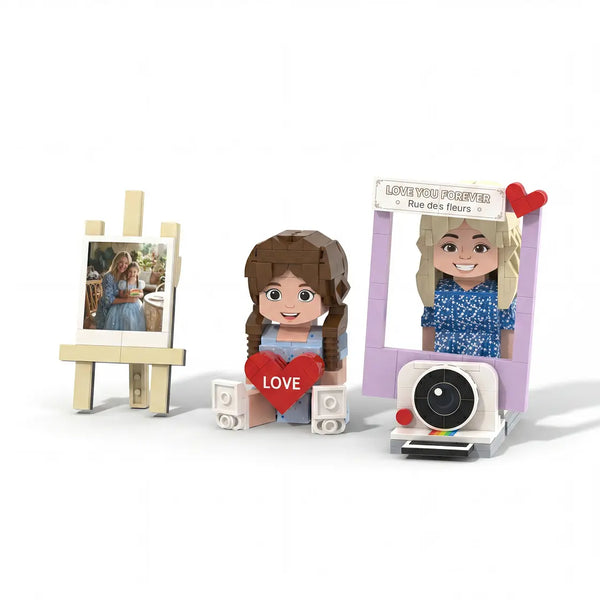 Mini U Snapshots of Love | Personalized 3D Brick Duo & Photo Display