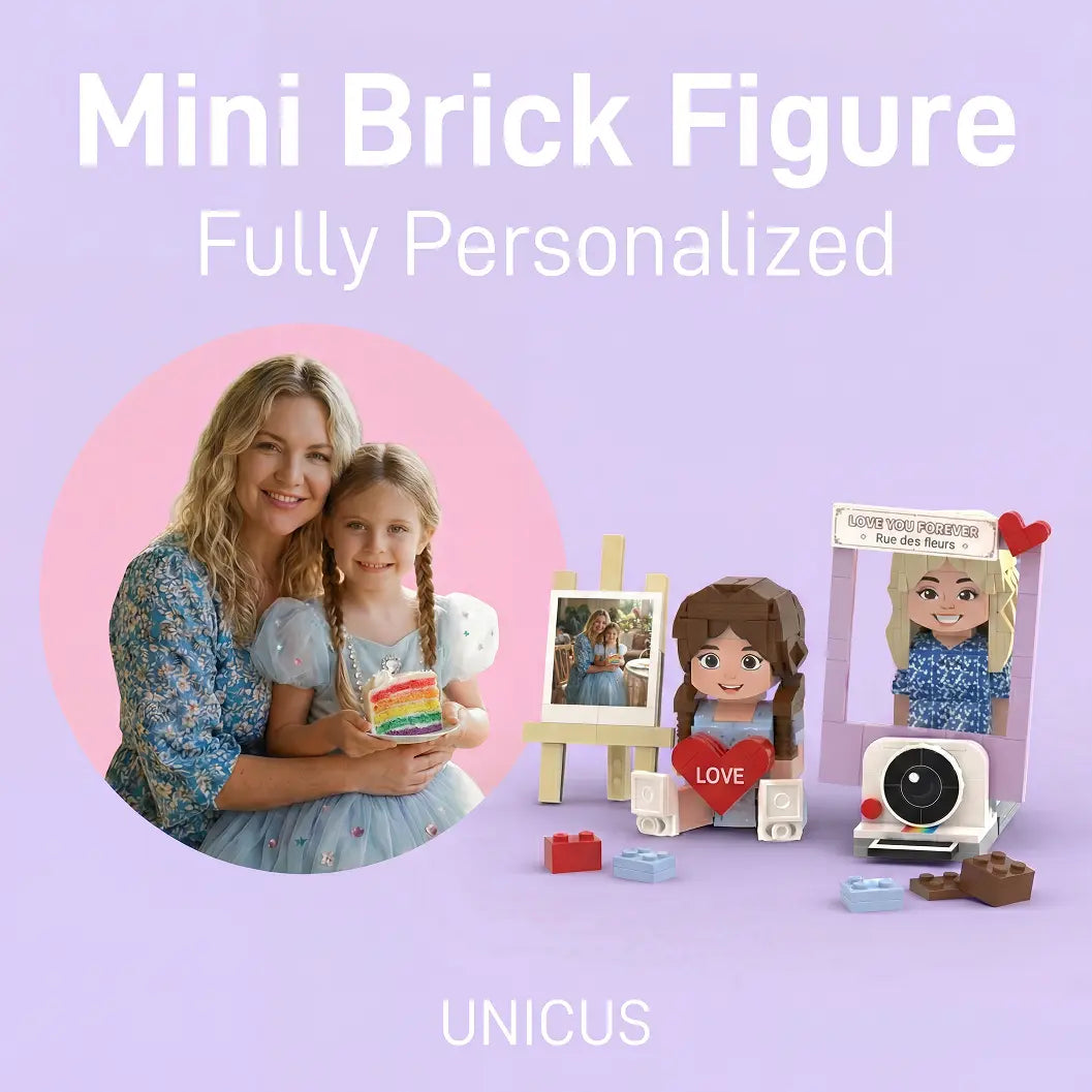 Snapshots of Love | Personalized 3D Brick Duo & Photo Display