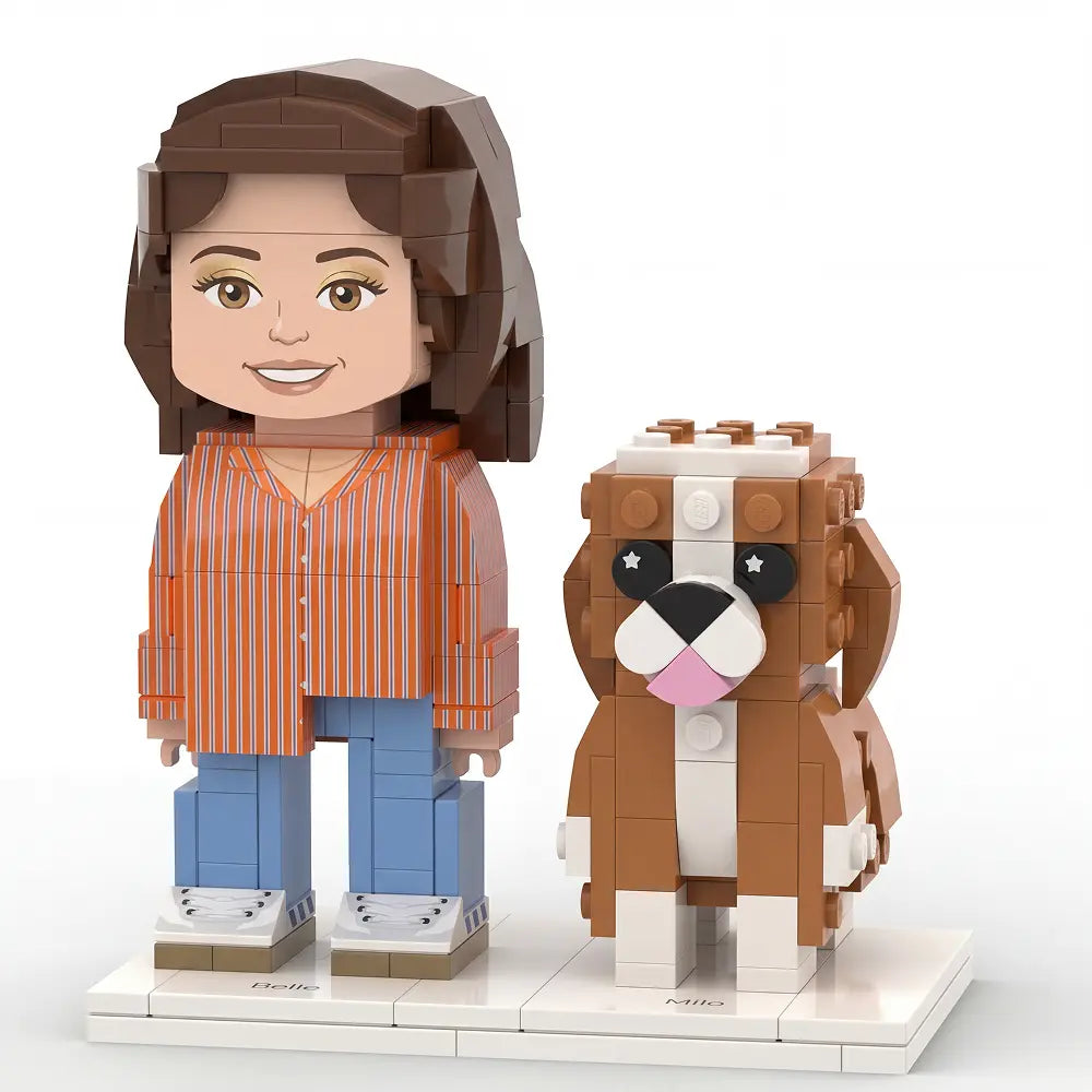 'Me & My Bestie' | Custom 3D Brick Figure & Instant Photo Set
