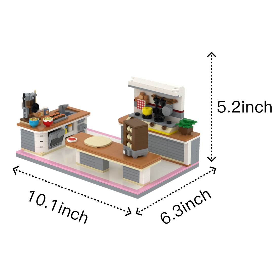 Bake Squad brick scene, size guide