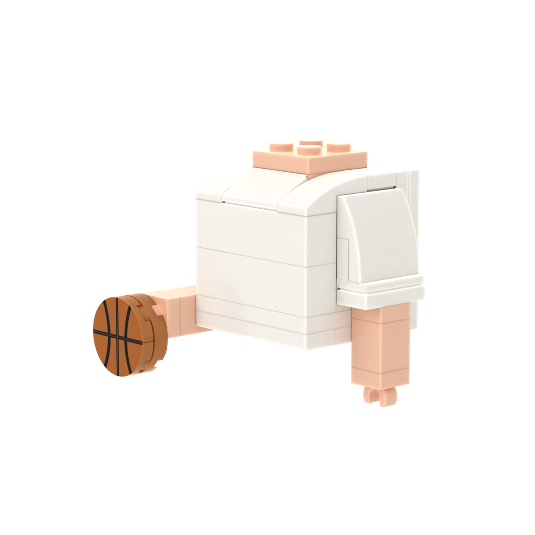 Basketball brick figure accessory, right-side view