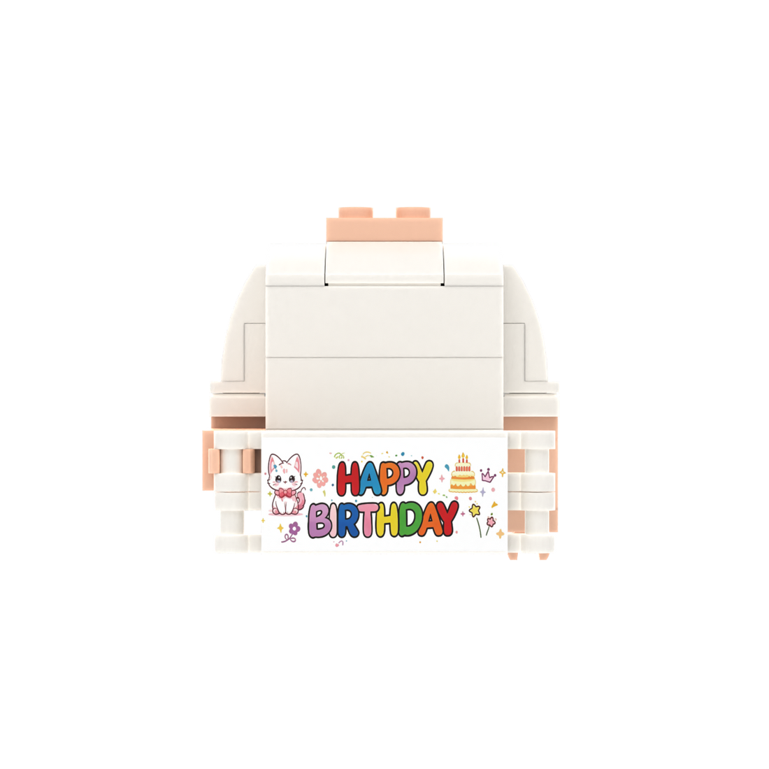 Birthday Banner brick figure accessory, main product view