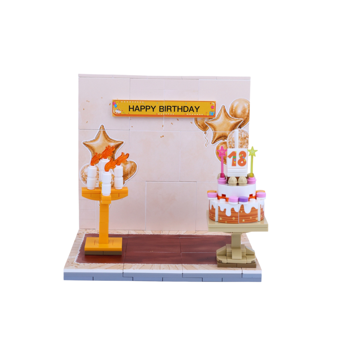 Birthday · Golden Girl brick scene, main product view