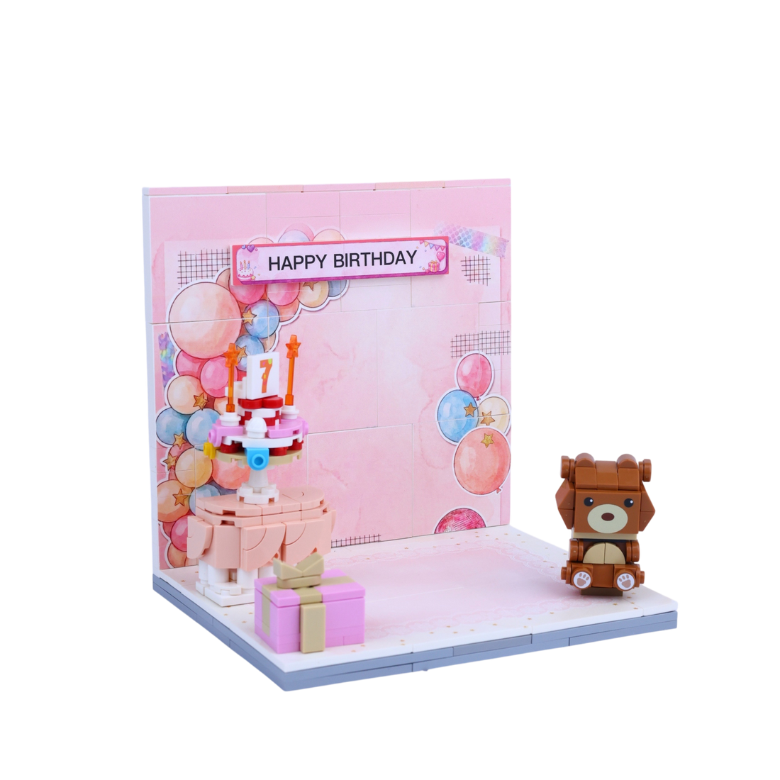 Birthday · Princess brick scene, left view