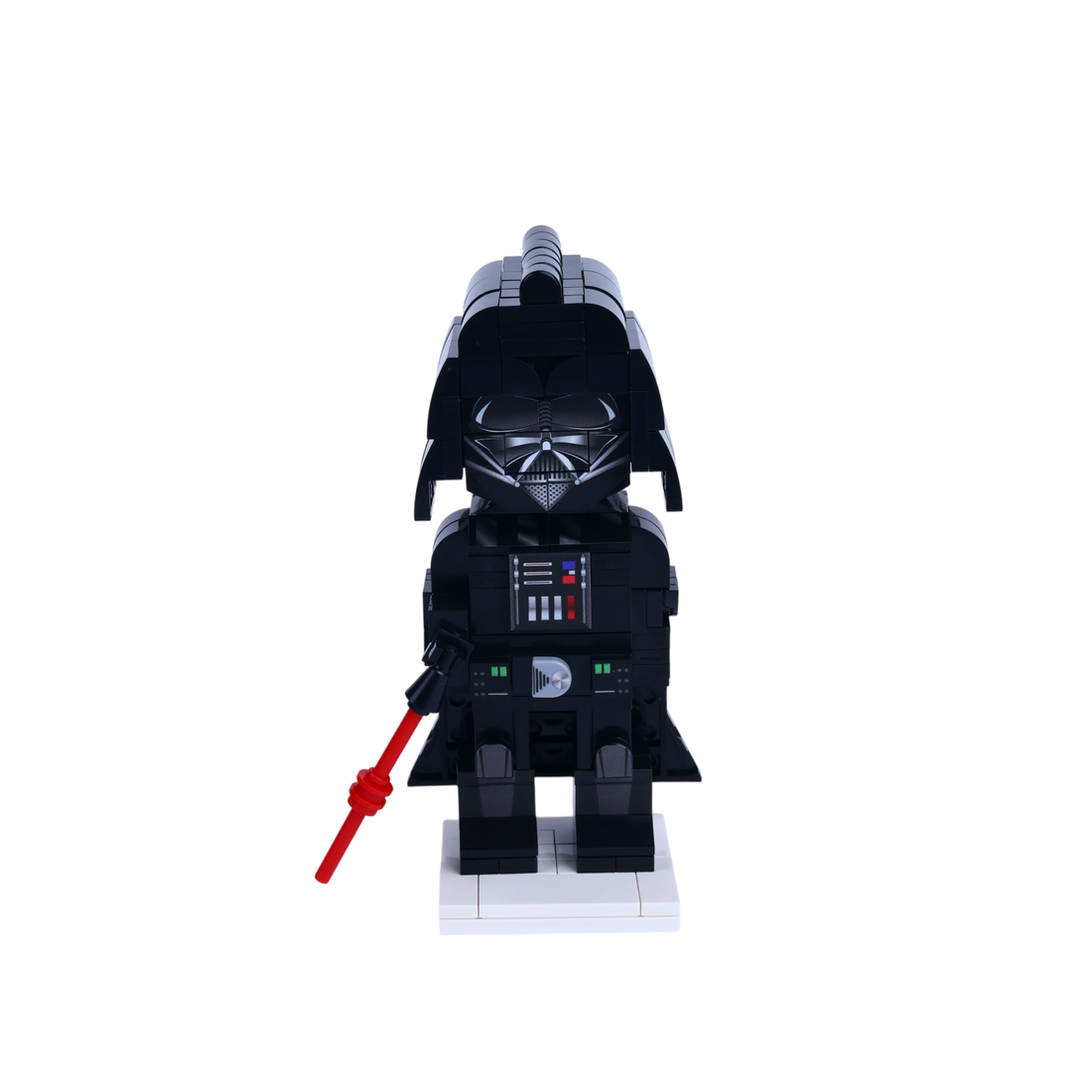Black-Helmet Space Villain custom brick figure, main product view