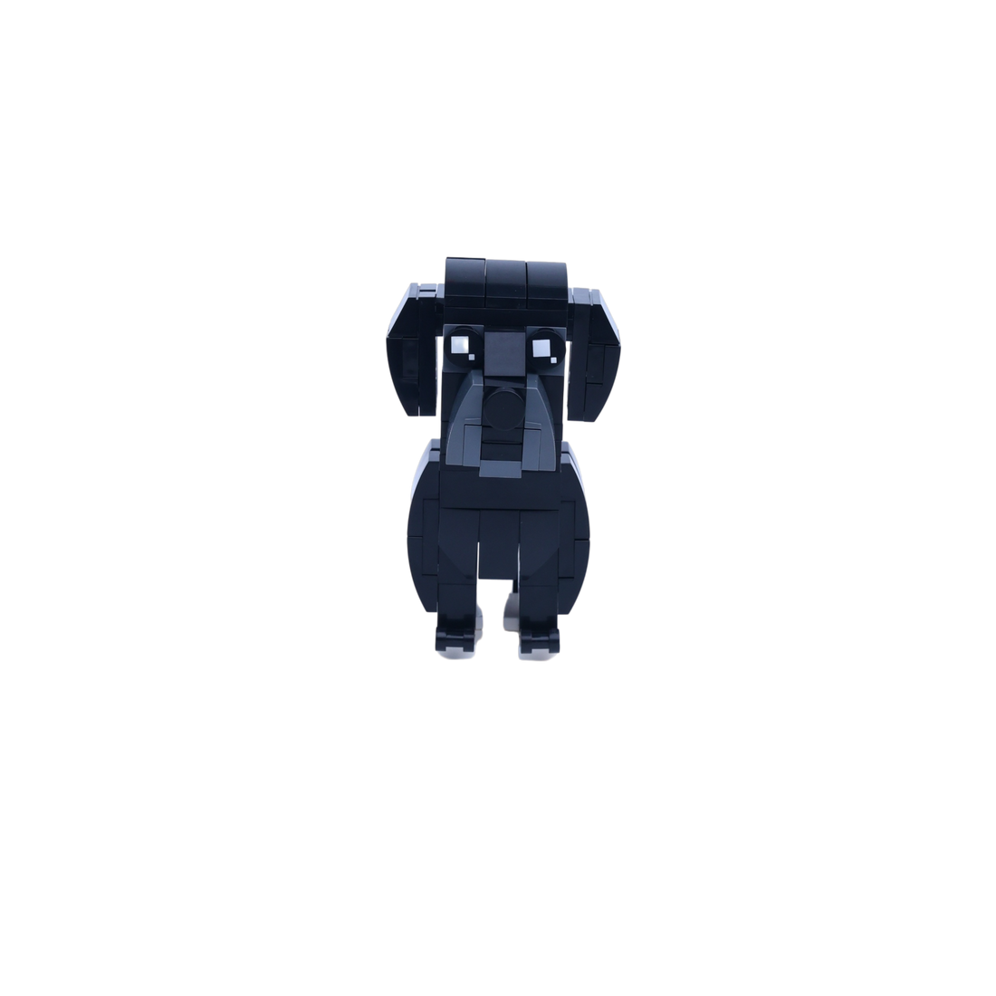 Black Labrador dog brick figure, main product view