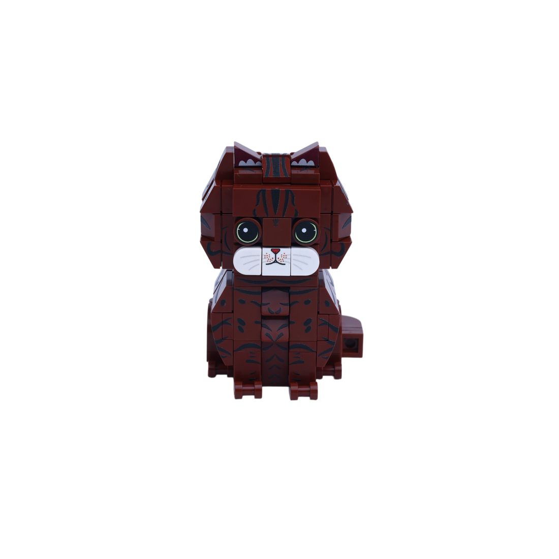 Brown Tabby Cat cat brick figure, main product view