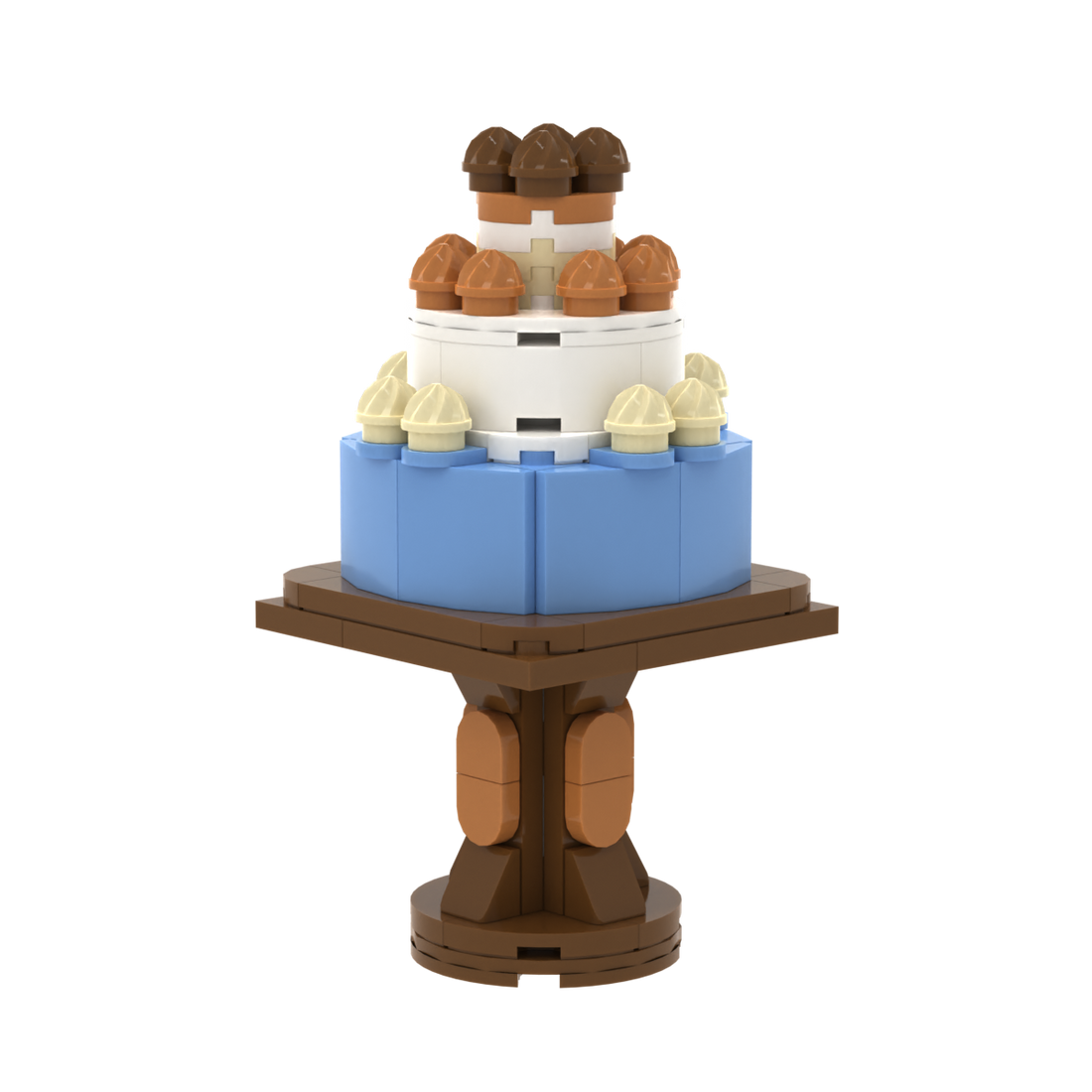 Cake On Tall Cake Stand brick scene accessory, detail view 2