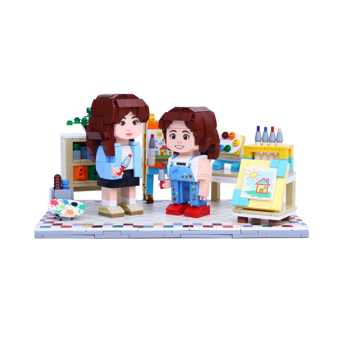 Colorful Studio brick scene, lifestyle view