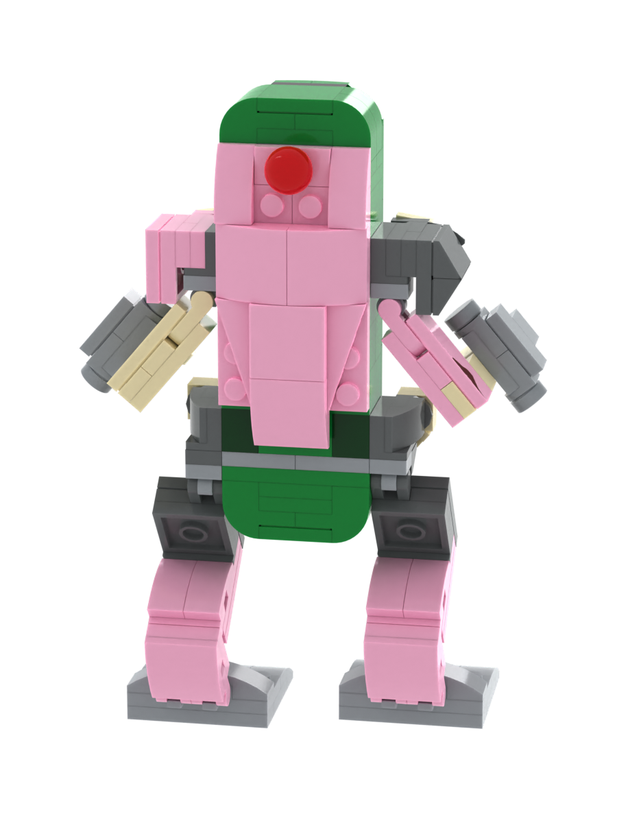 Pickle Rick custom brick figure