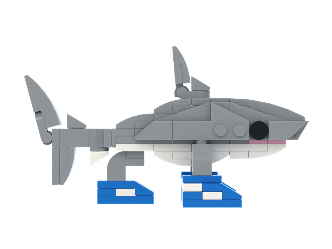 Shoe Fin Walker custom brick figure