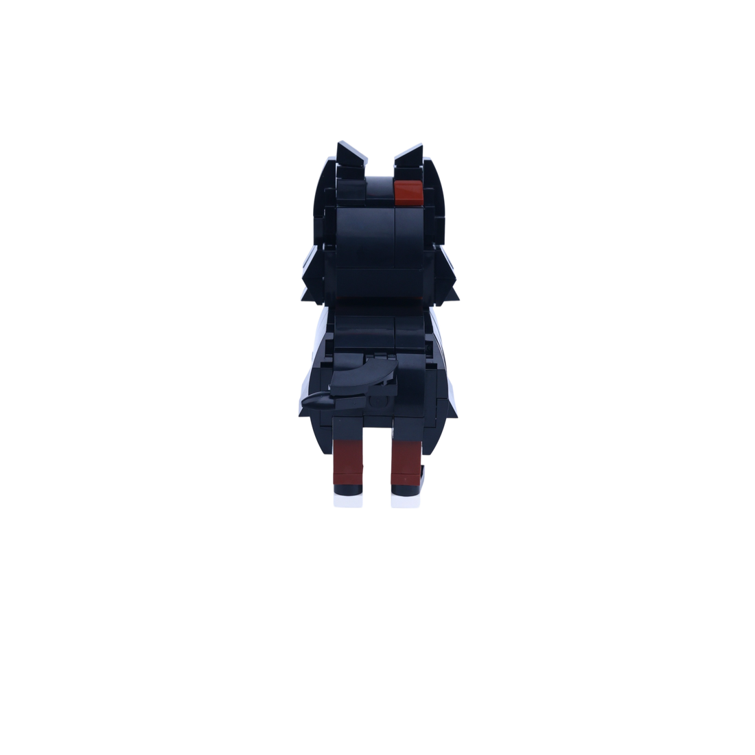Doberman dog brick figure, back view