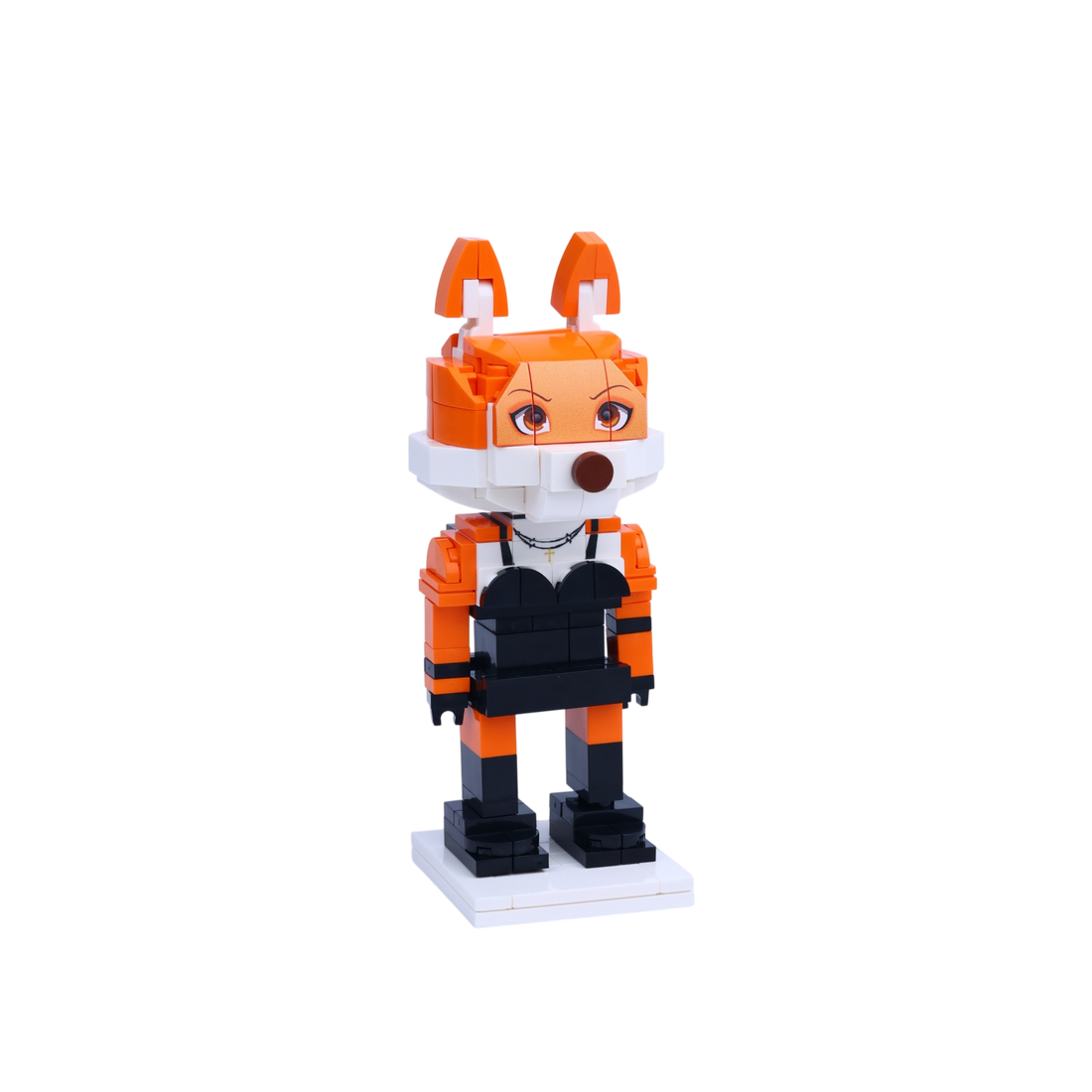 Fox-Eared Boy custom brick figure, left-side view