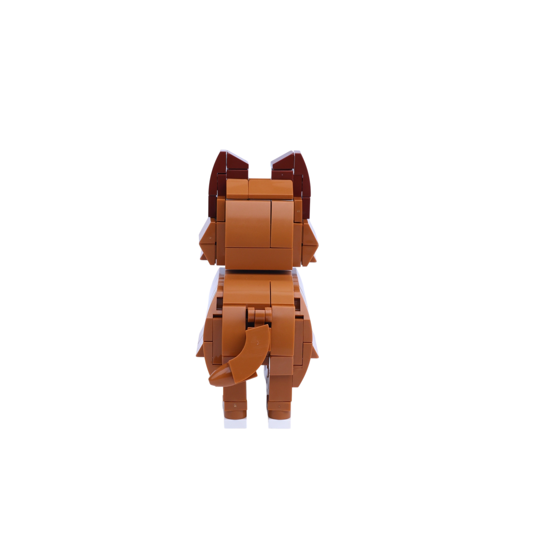German Shepherd dog brick figure, back view