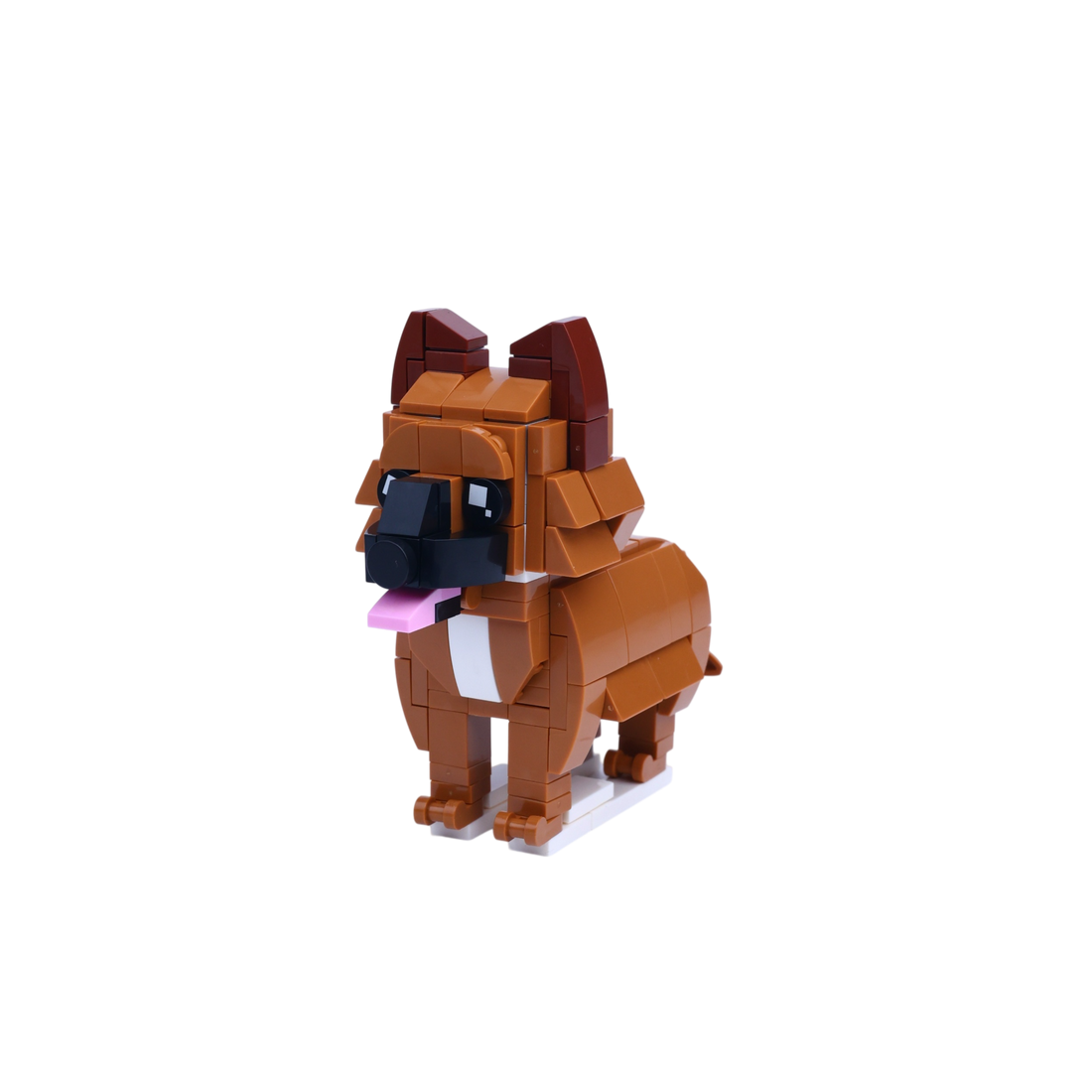 German Shepherd dog brick figure, right-side view