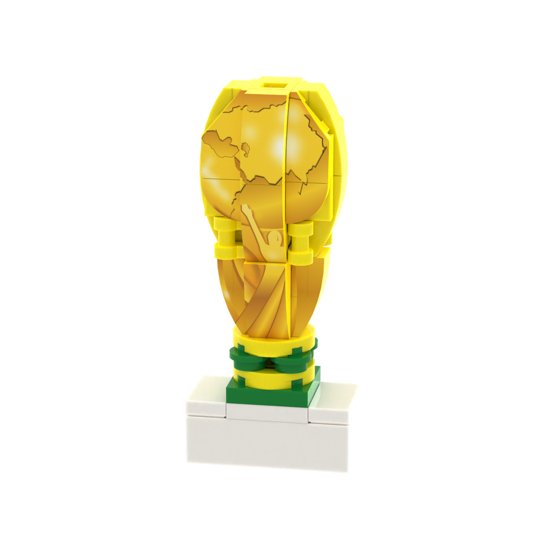 Golden Trophy brick scene accessory, detail view 1