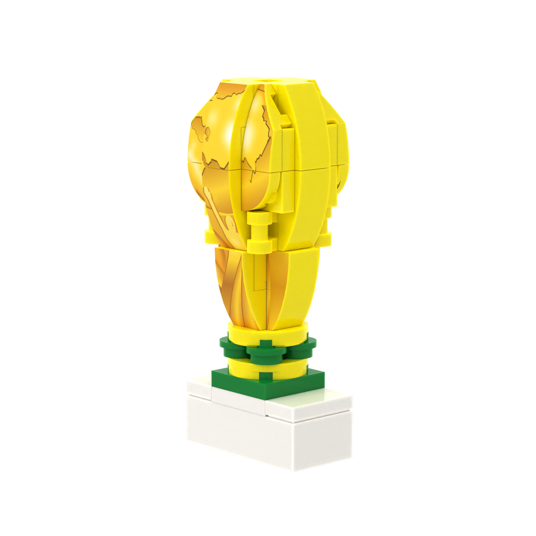 Golden Trophy brick scene accessory, detail view 2