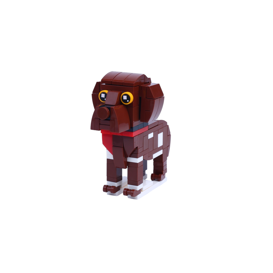 GSP Pointer dog brick figure, right-side view
