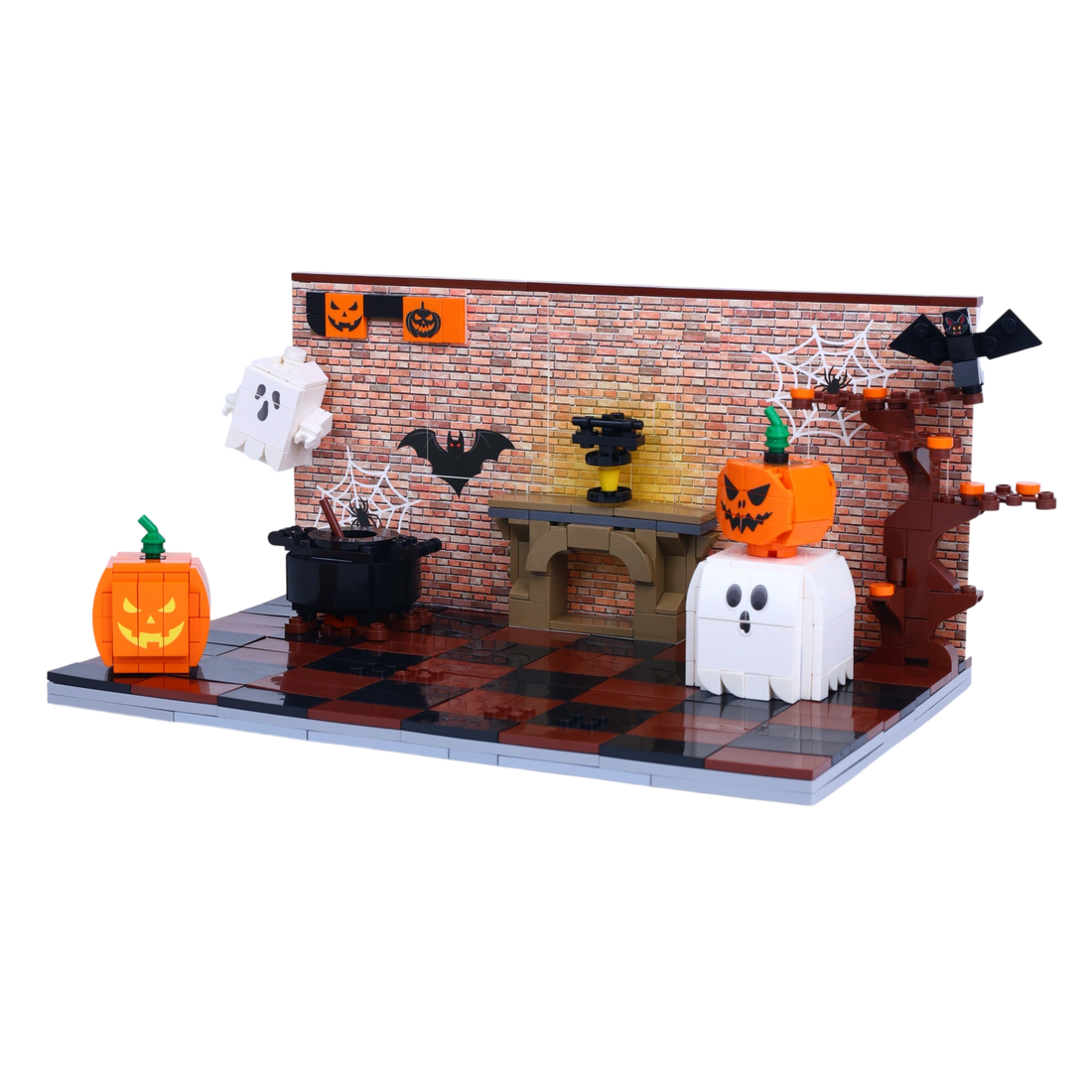 Halloween · Haunted Hangout brick scene, right view
