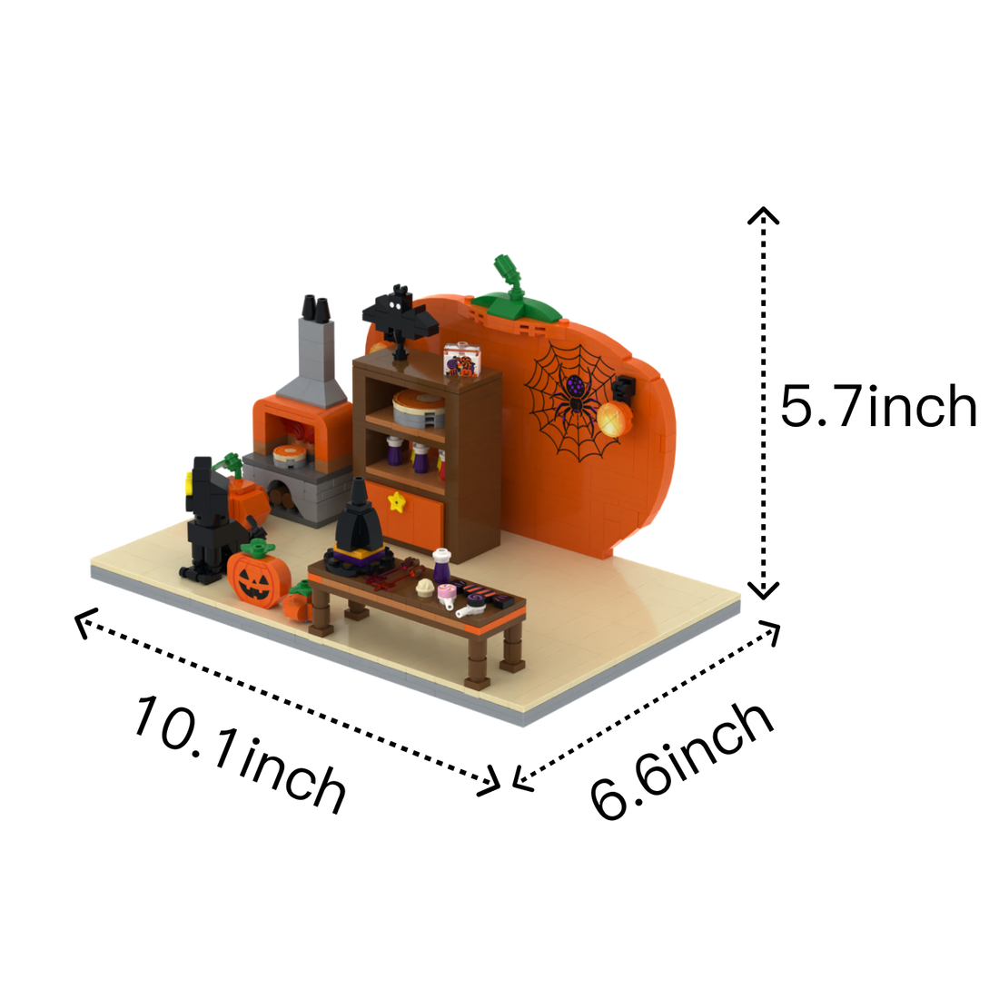 Halloween · Pumpkin House brick scene, lifestyle view