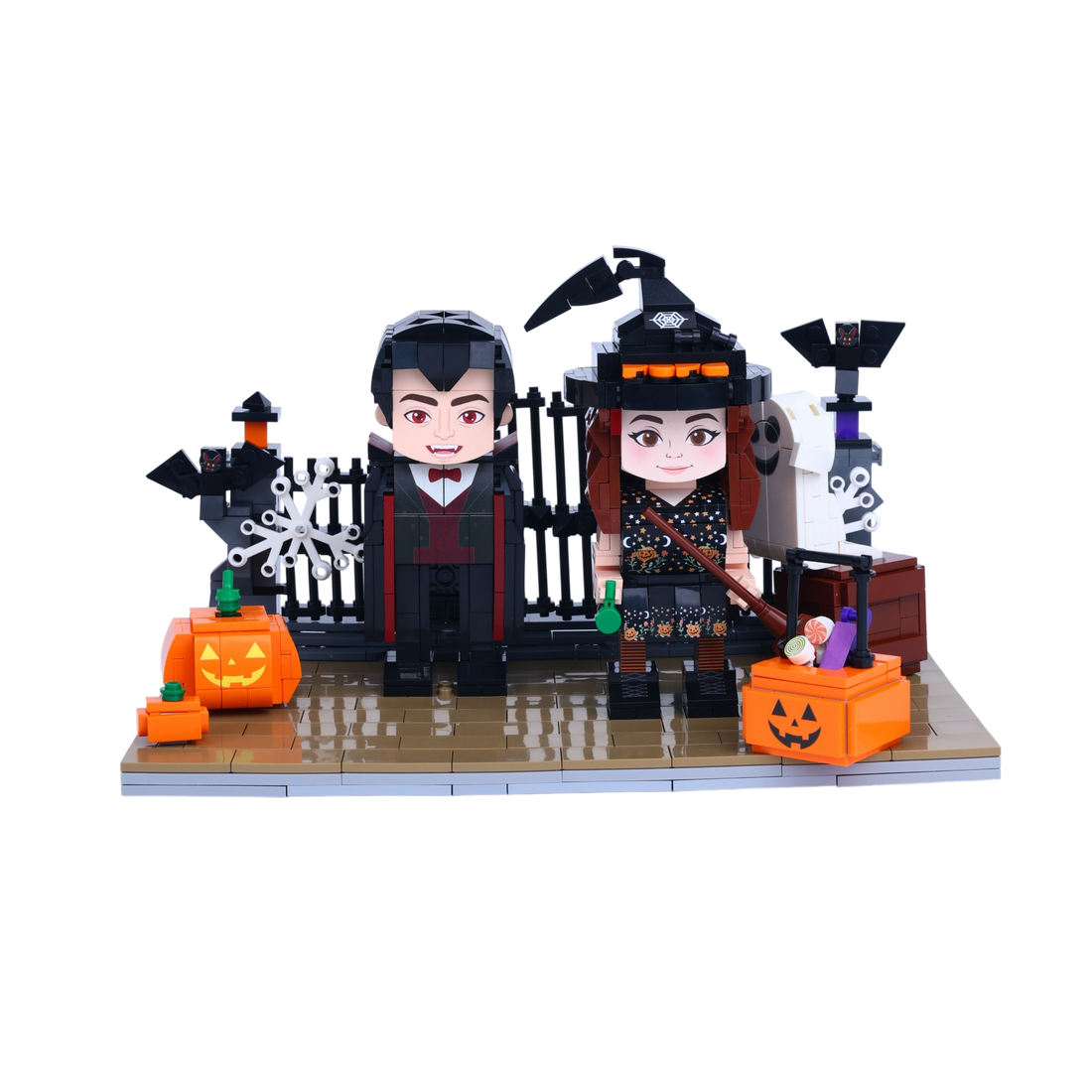 Halloween · Spooky Welcome brick scene, lifestyle view