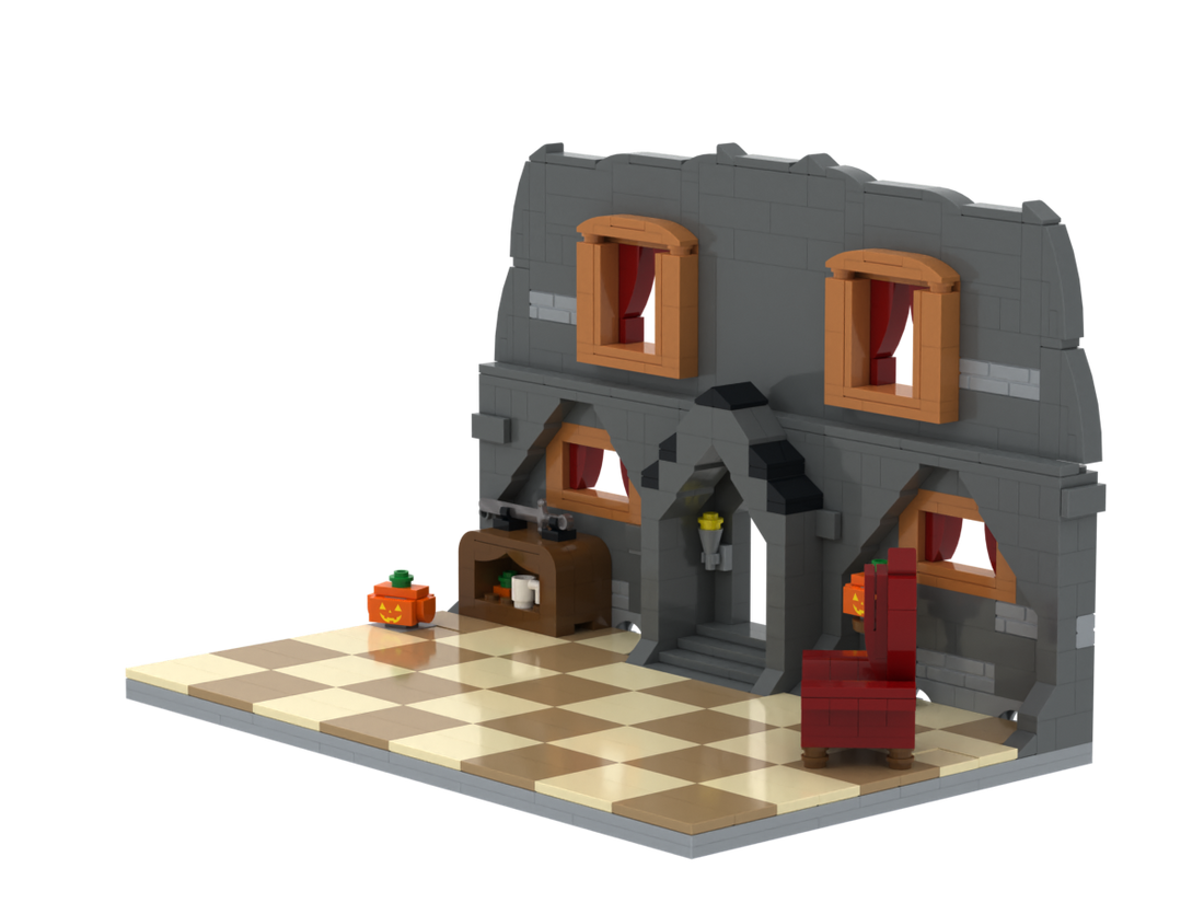 Halloween · Vampire House brick scene, right view