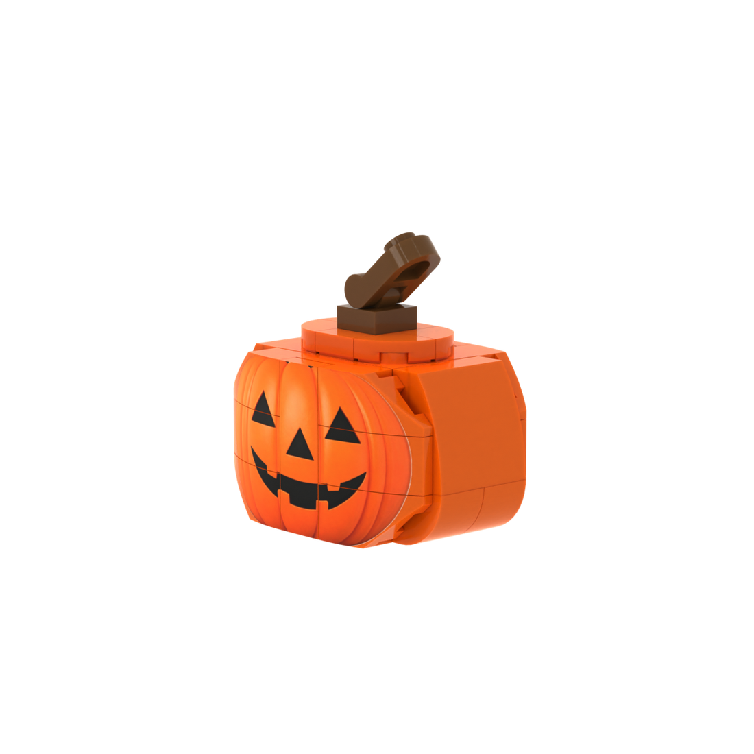 Jack-o'-lantern brick scene accessory, detail view 2