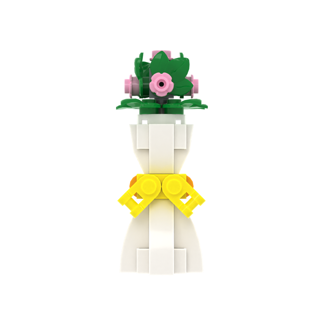 Light Pink Flower Bouquet brick scene accessory, left-side view