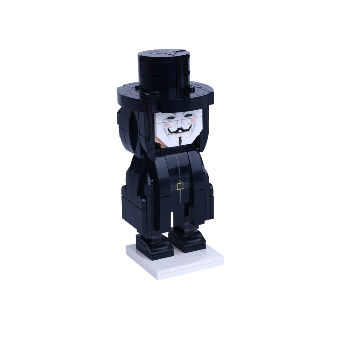 Masked Rebel custom brick figure, left-side view