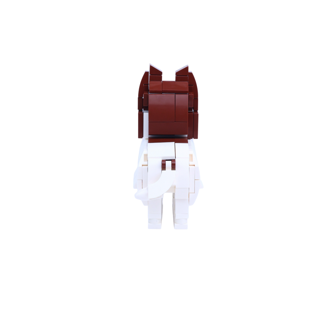 Papillon dog brick figure, back view