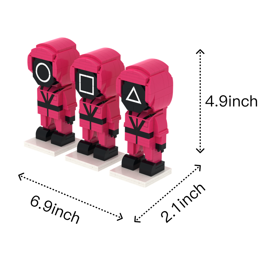 Player △ brick figure, size guide