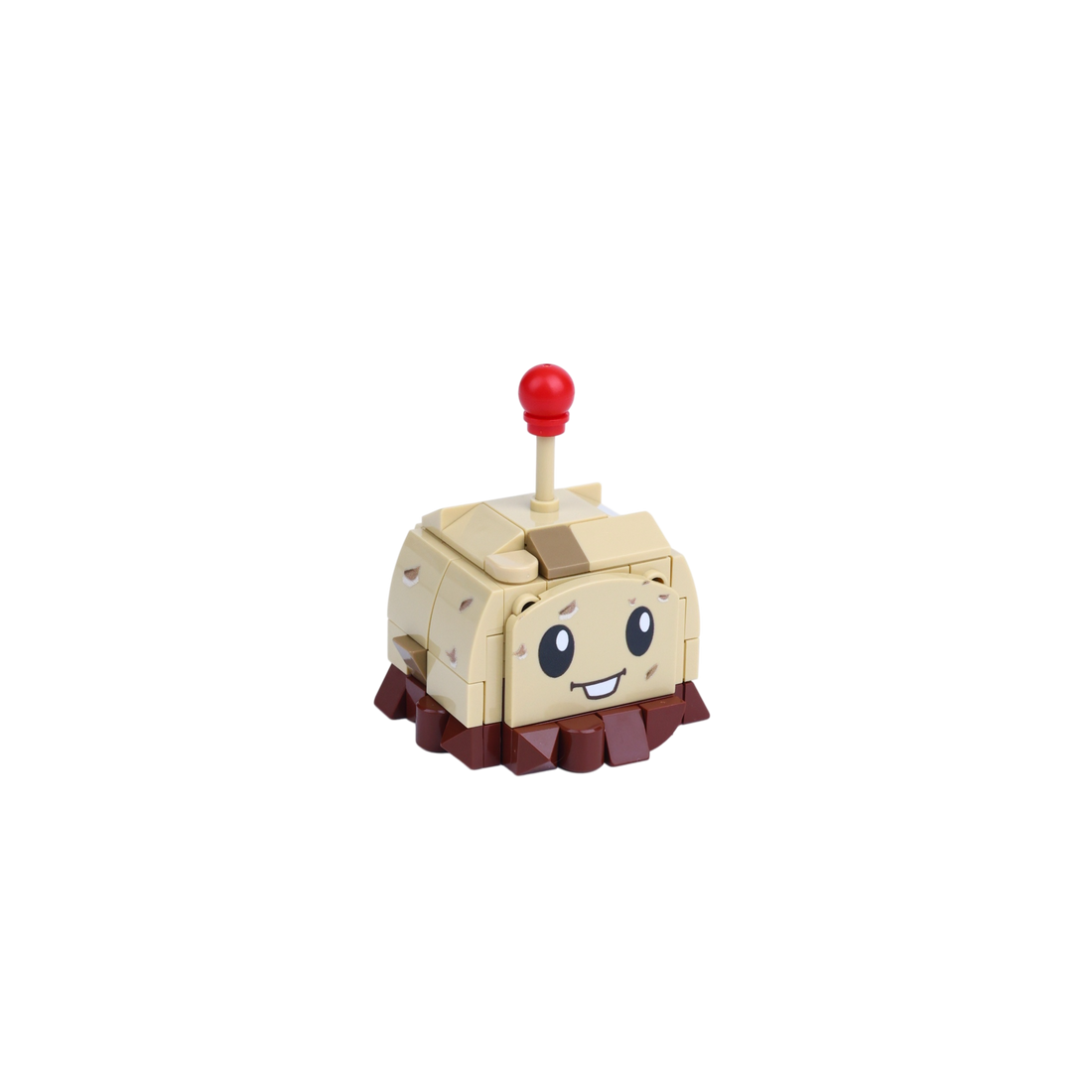 Potato Defense Character brick art collectible, left-side view