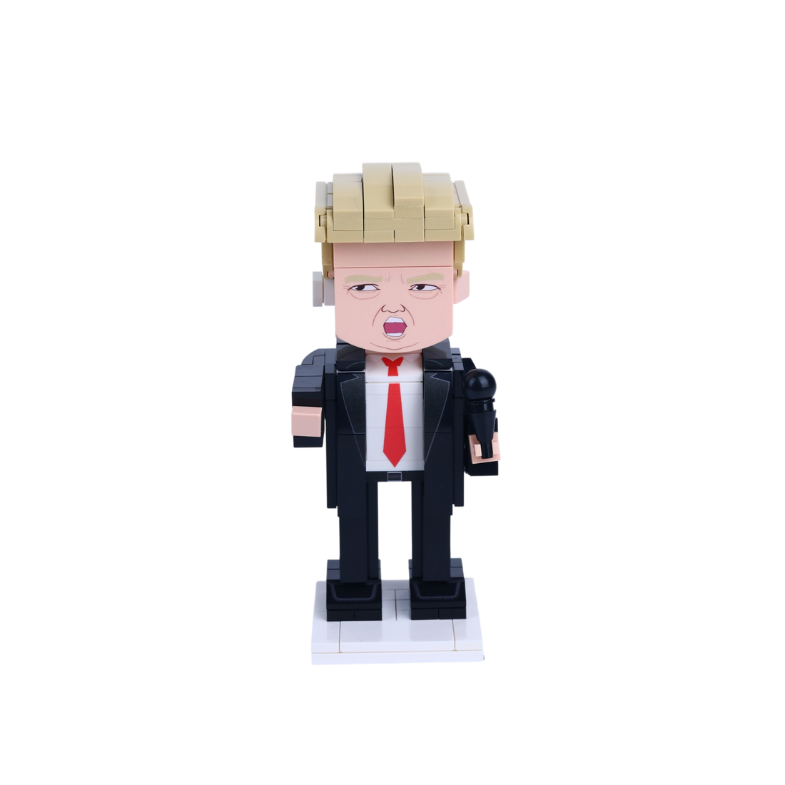 Red-Caped American Hero custom brick figure, main product view