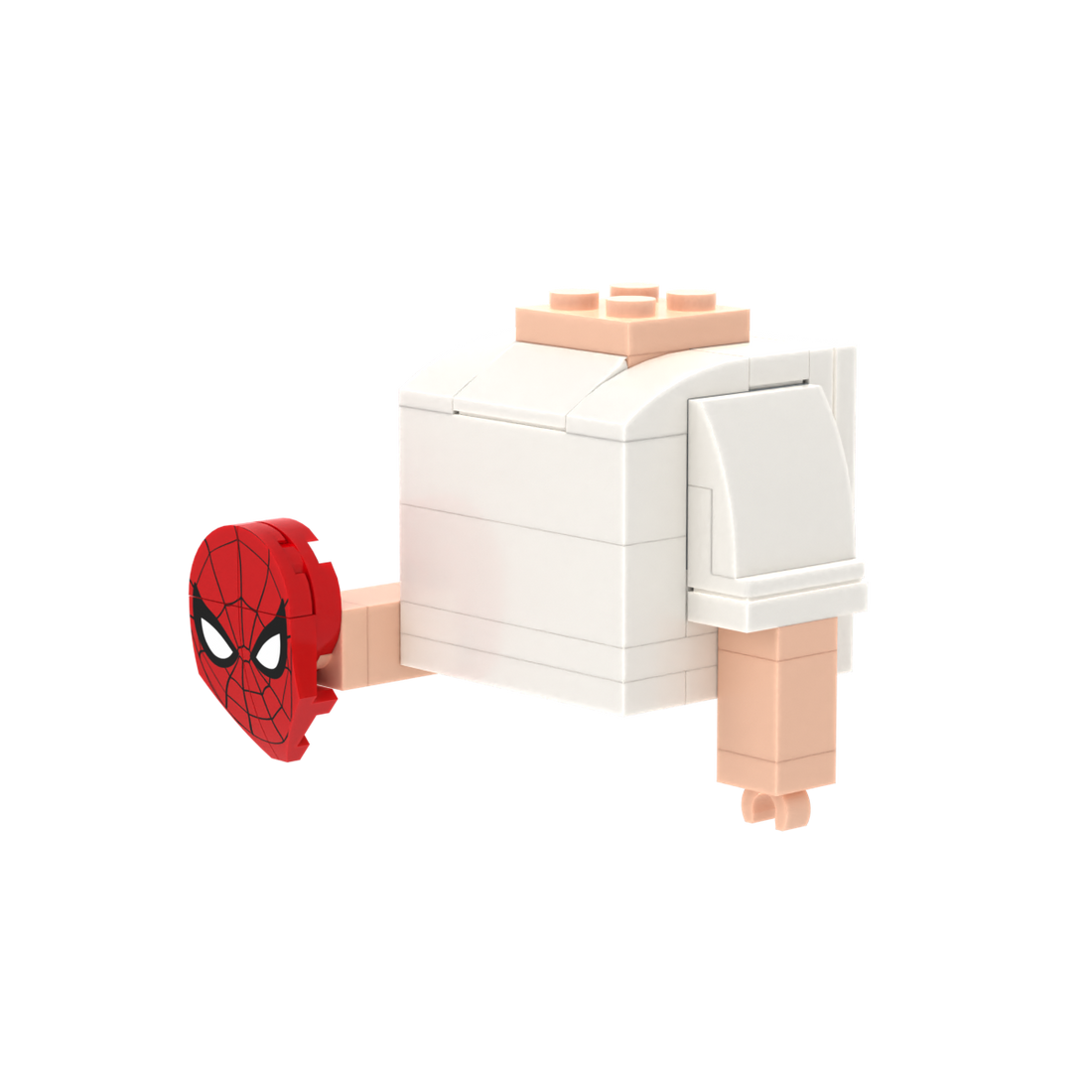Red Mask brick figure accessory, right-side view