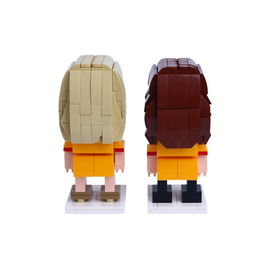 Retro Diner Duo custom brick figure, back view