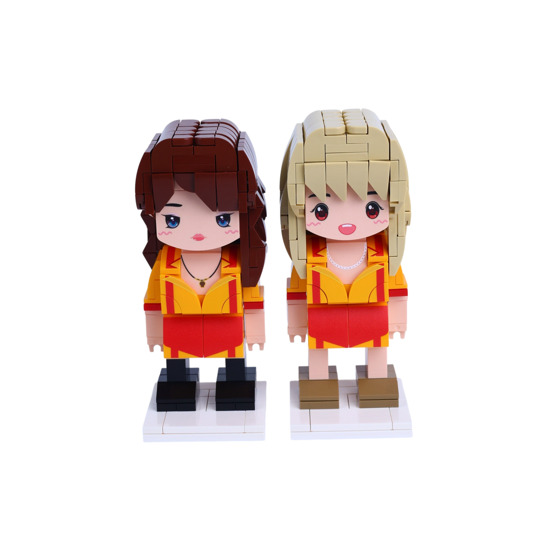 Retro Diner Duo custom brick figure, main product view