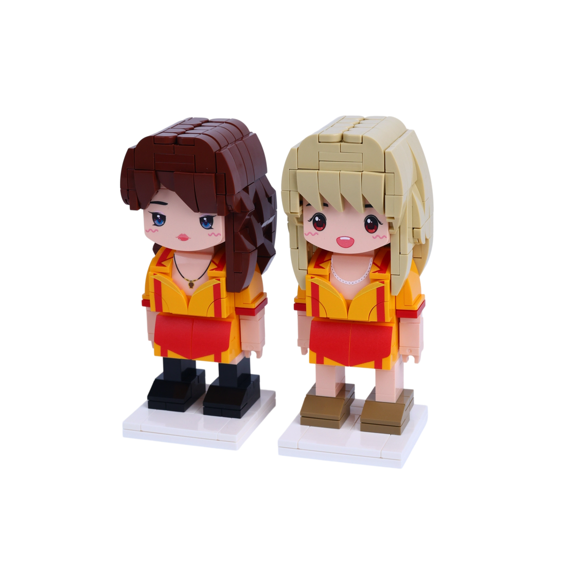 Retro Diner Duo custom brick figure, right-side view