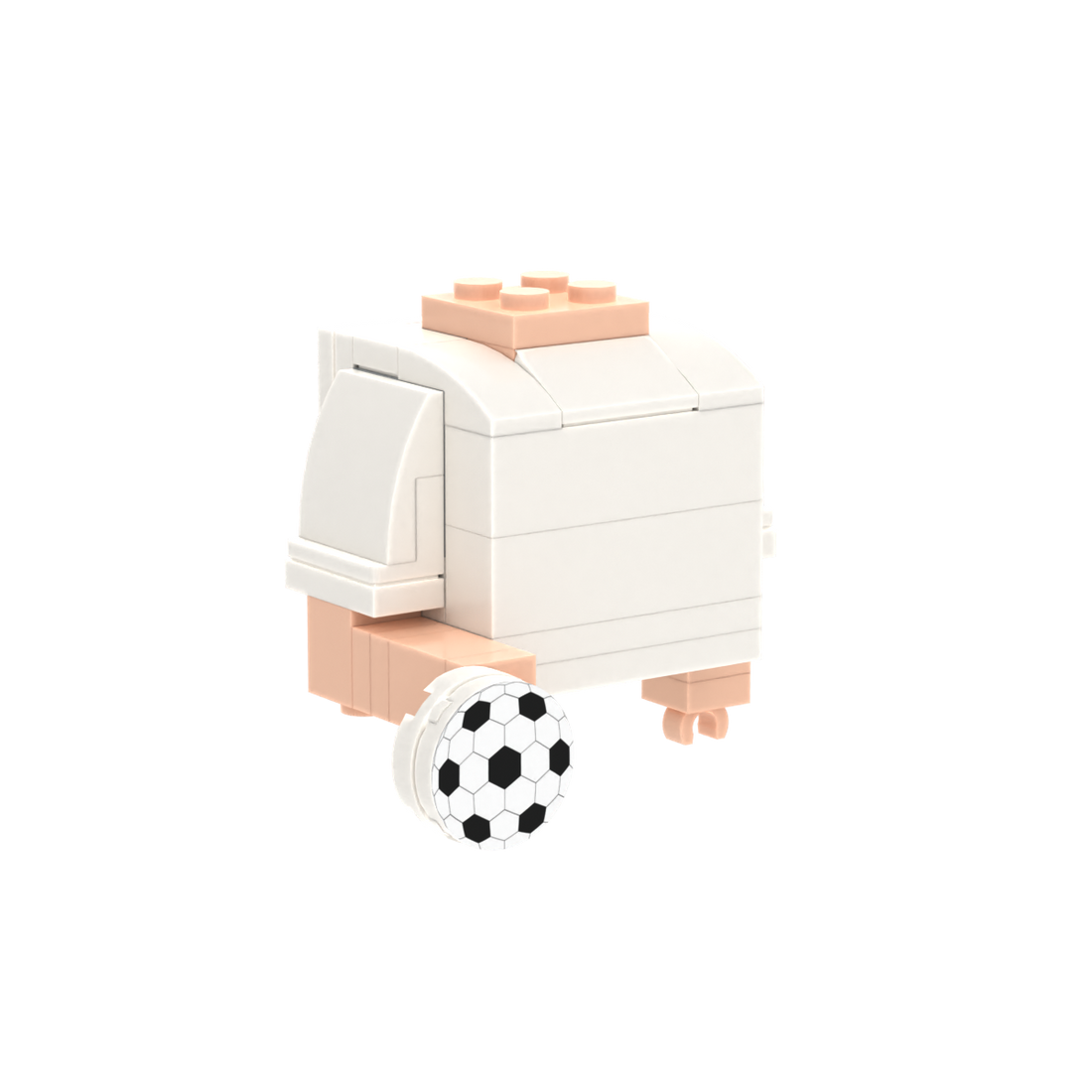 Soccer Ball brick figure accessory, left-side view