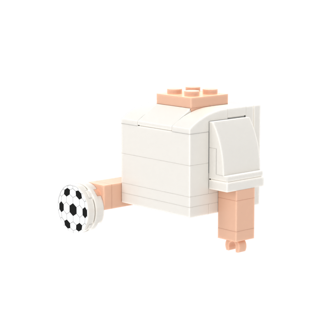Soccer Ball brick figure accessory, right-side view