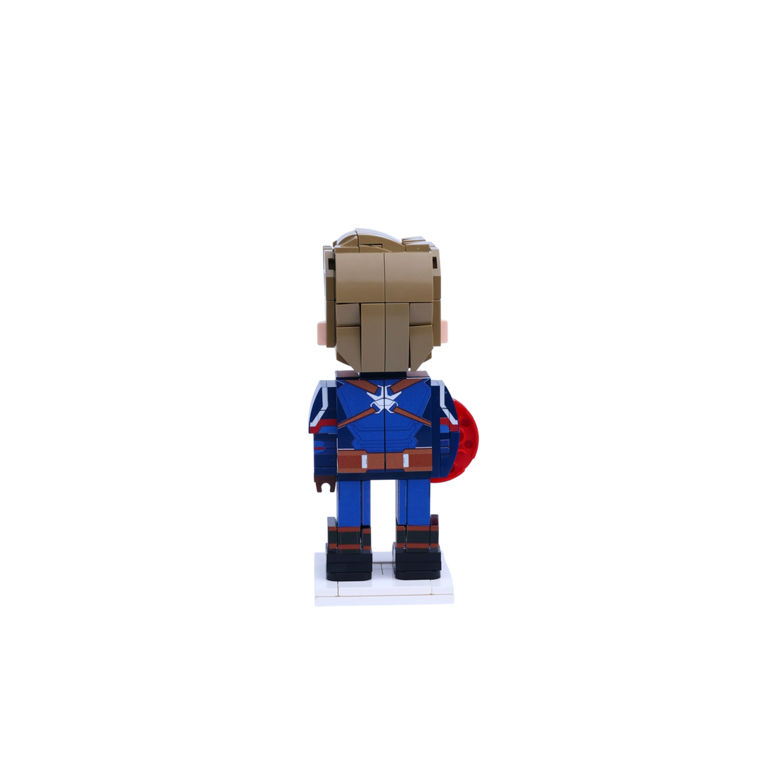 Star Shield Hero custom brick figure, back view