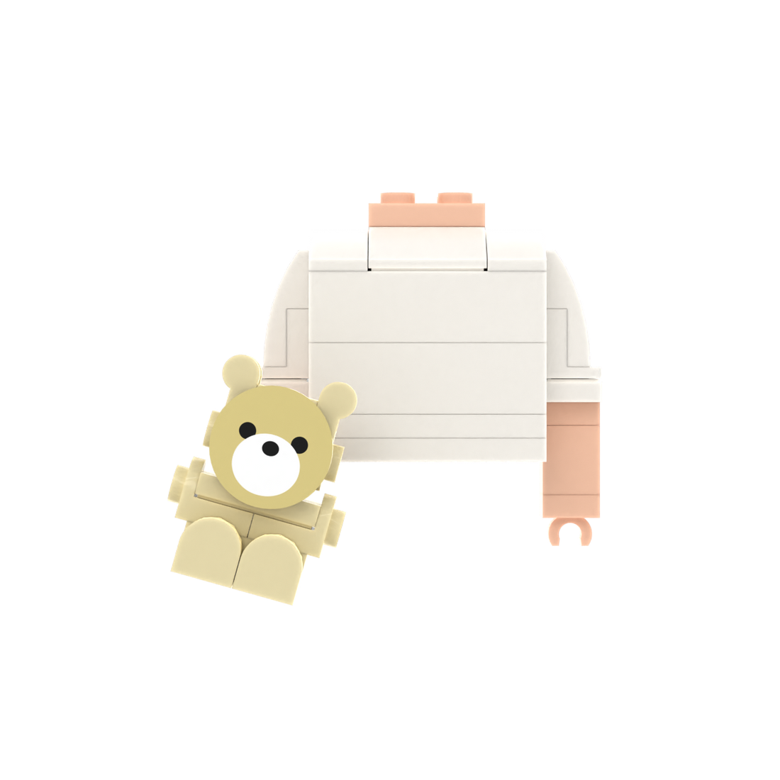 Tan Bear brick figure accessory, main product view