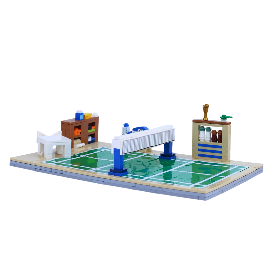The Badminton Club brick scene, right view