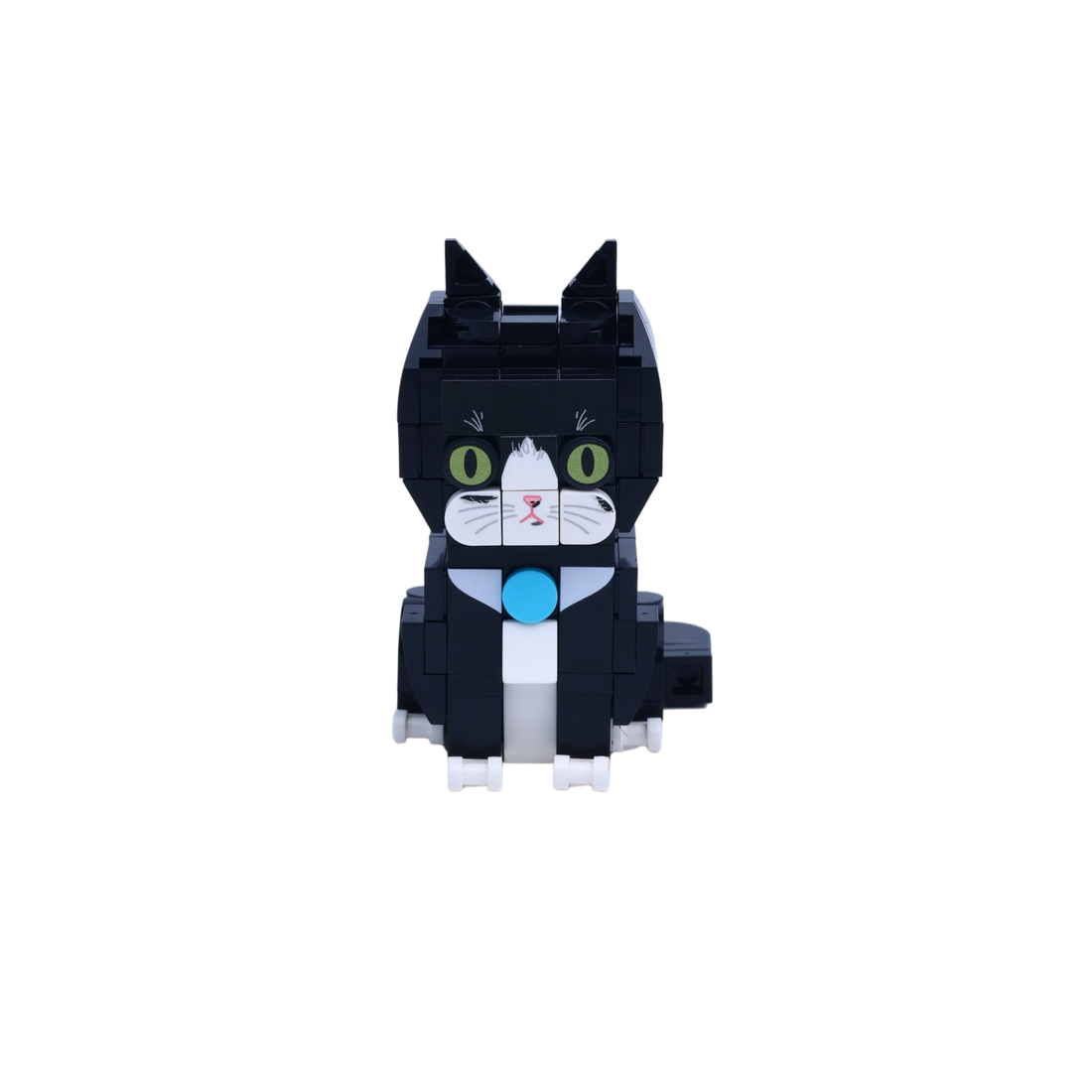 Tuxedo Cat Design 2 cat brick figure, main product view