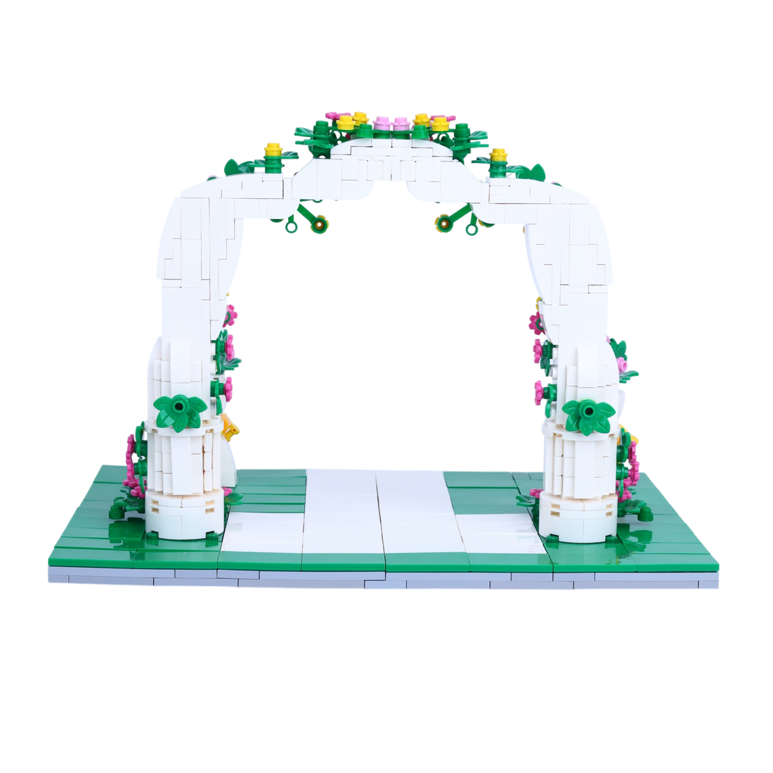 Wedding · Floral Arch brick scene, back view