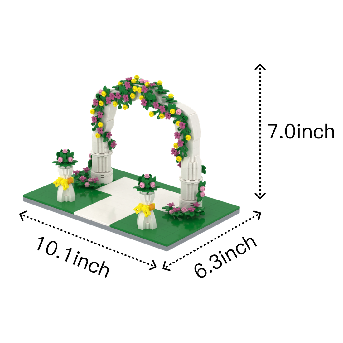 Wedding · Floral Arch brick scene, size guide